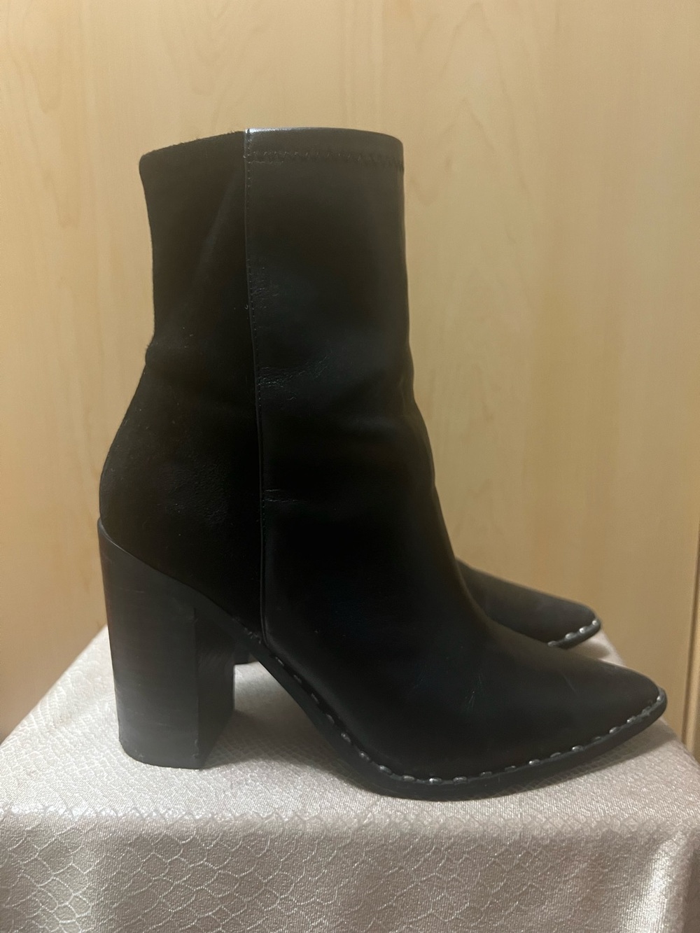 Aldo Heeled Booties (Black)